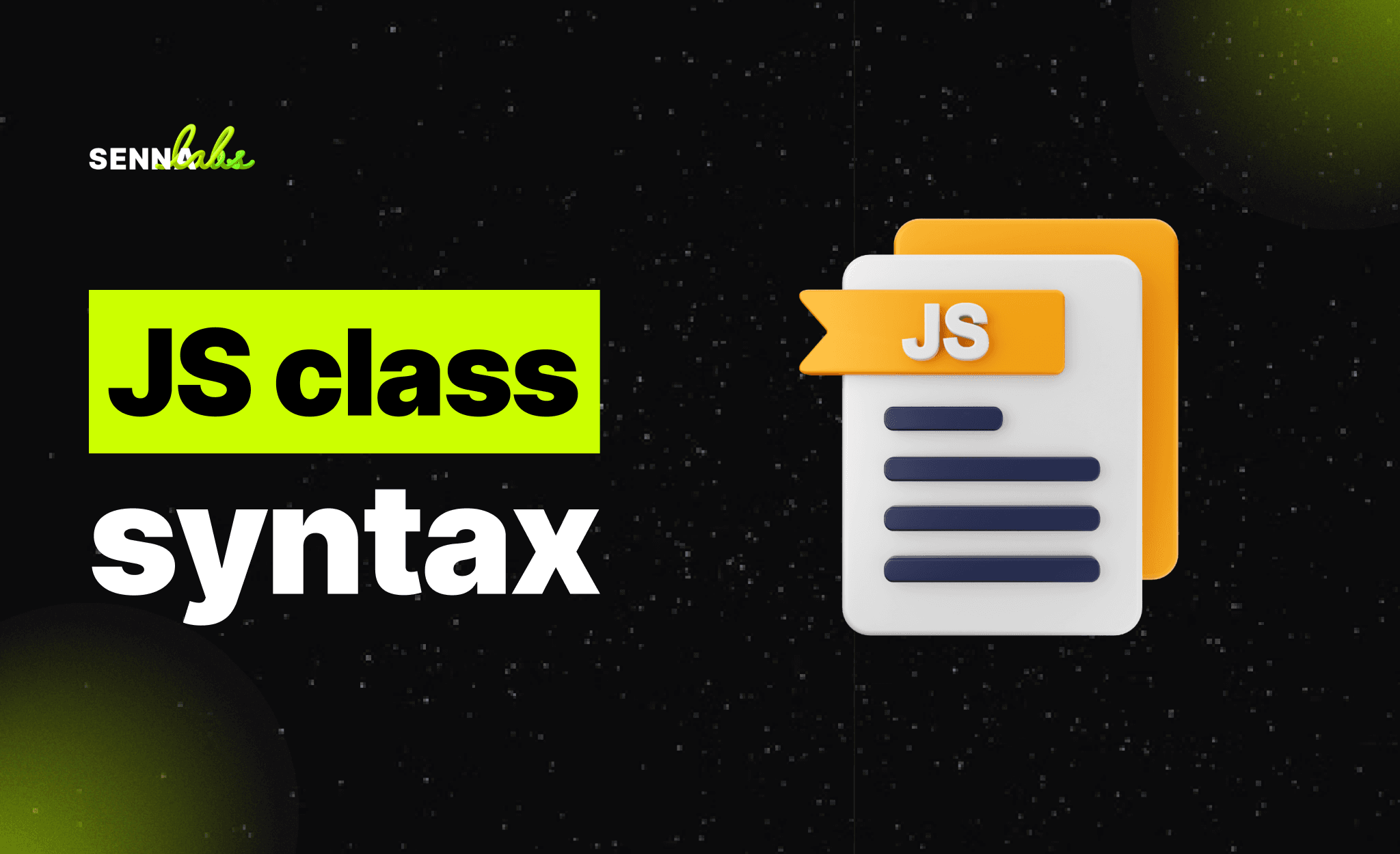 JS class syntax