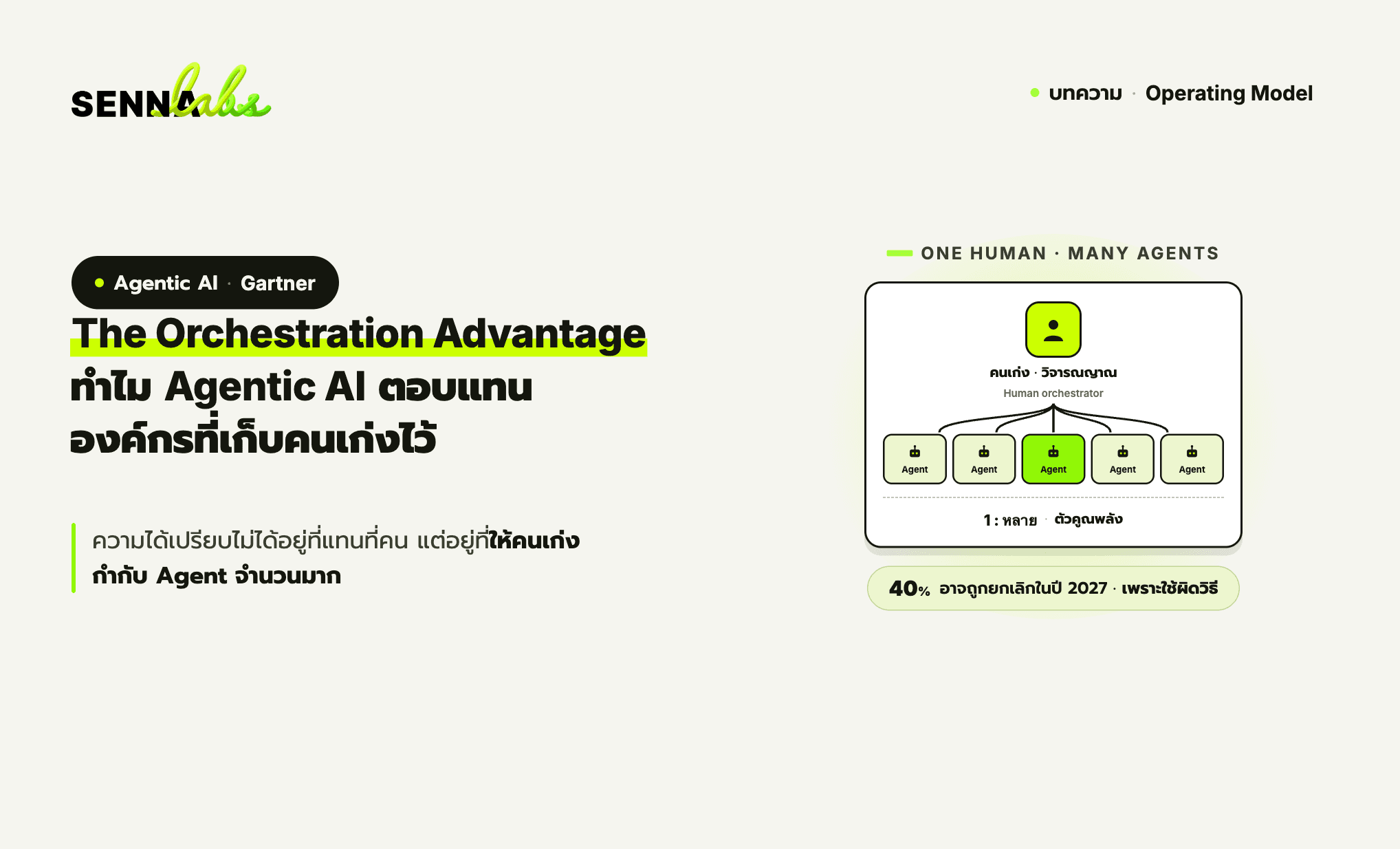 The Orchestration Advantage ทำไม Agentic AI ตอบแทนองค์กรที่เก็บคนเก่งไว้