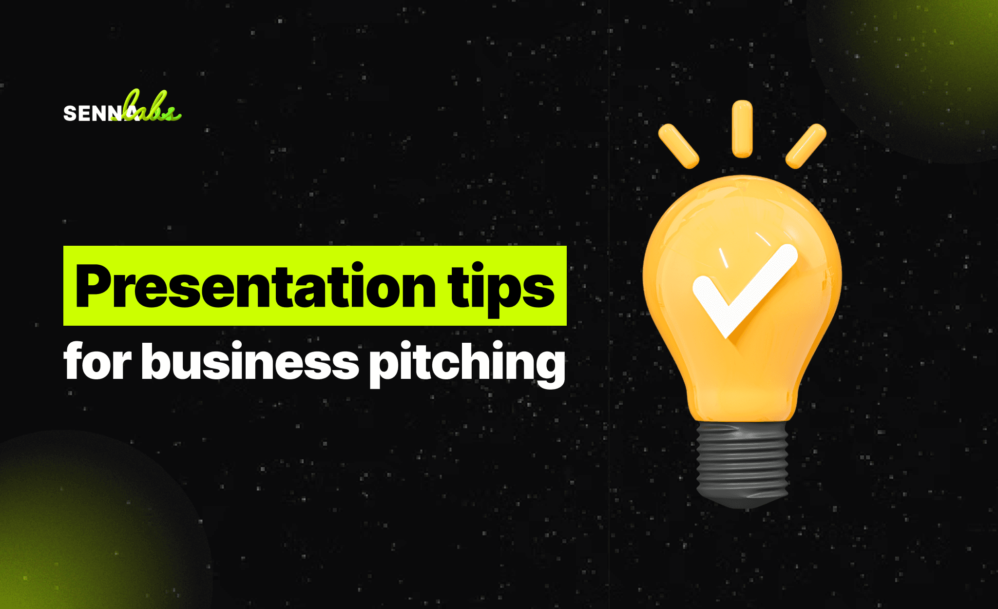 Presentation tips for business pitching