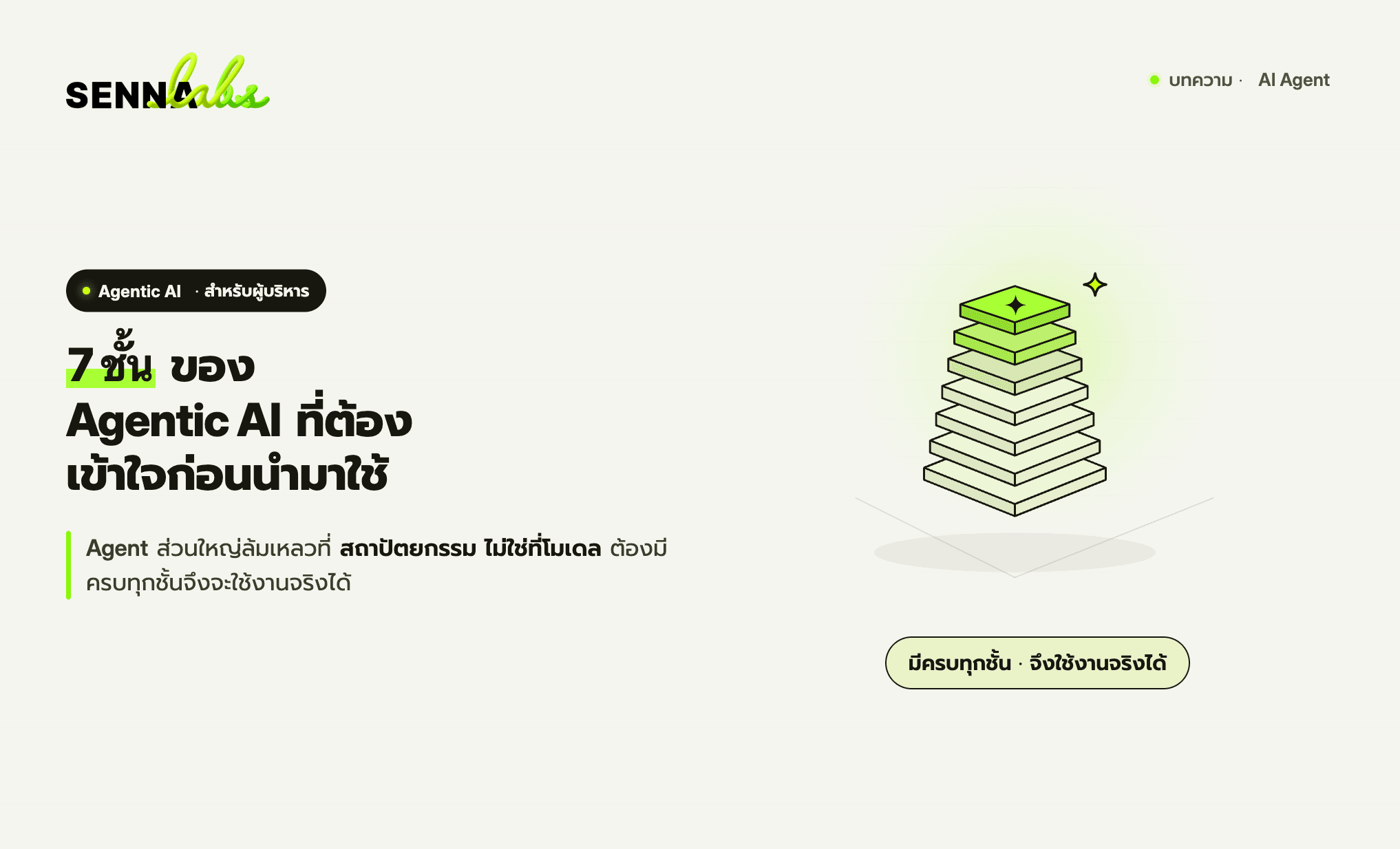 7 ชั้นของ Agentic AI ที่ผู้บริหารต้องเข้าใจก่อนนำมาใช้