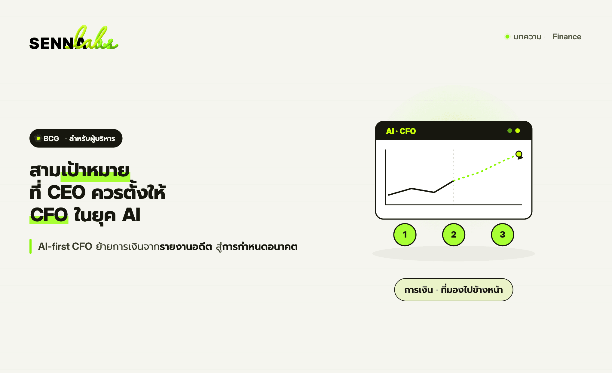 สามเป้าหมายที่ CEO ควรตั้งให้ CFO ในยุค AI