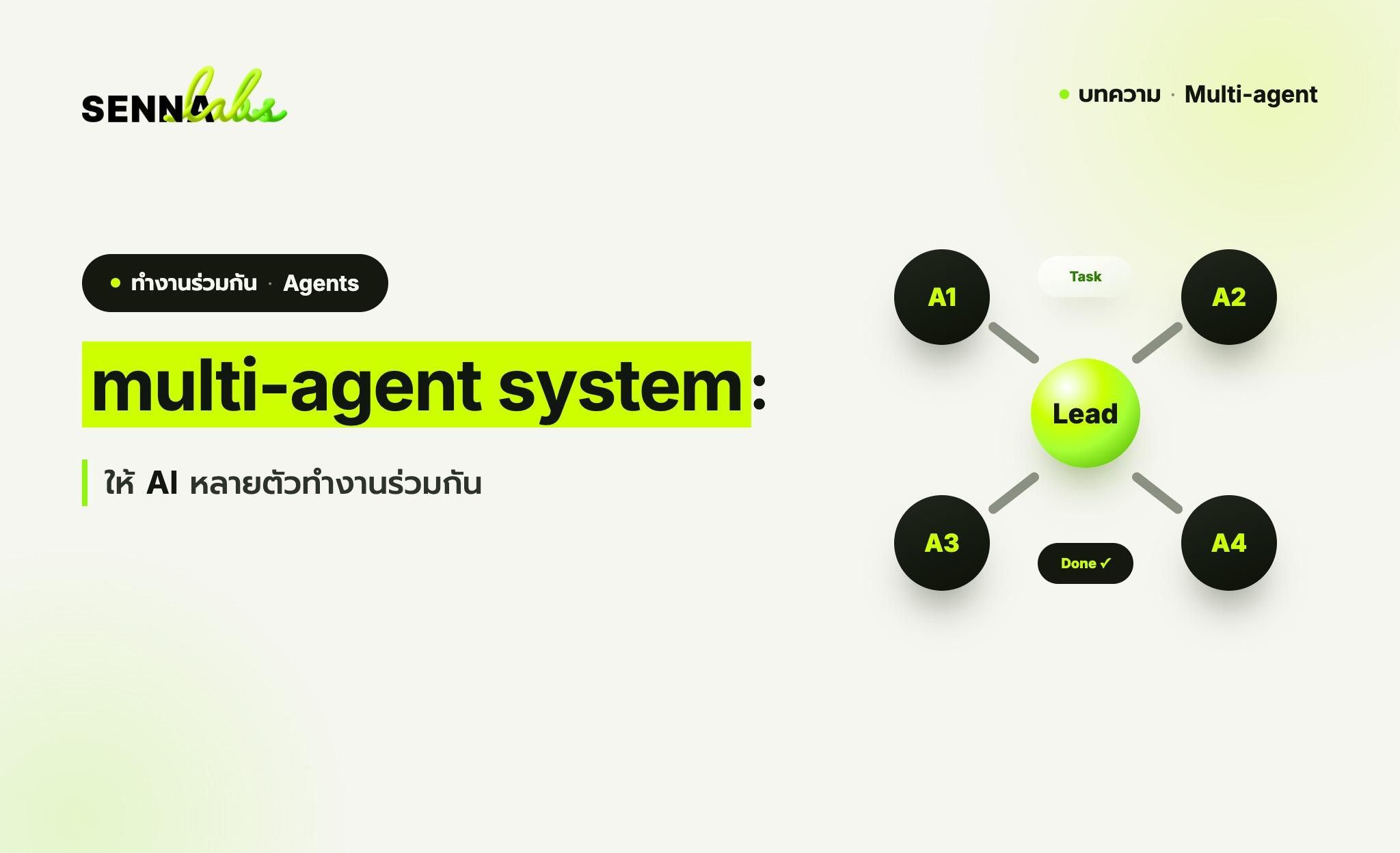 multi-agent system: ให้ AI หลายตัวทำงานร่วมกัน